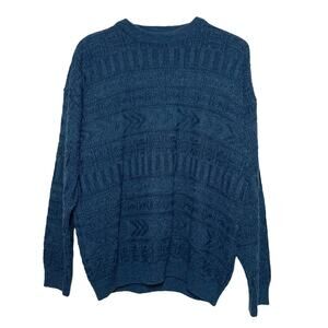 💙 Antartex Weekend Vintage Blue Knit Sweater Women’s (Menswear-Inspired L)